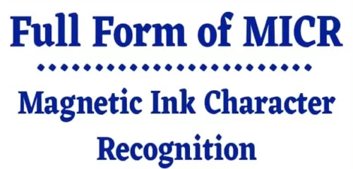 Micr Full Form