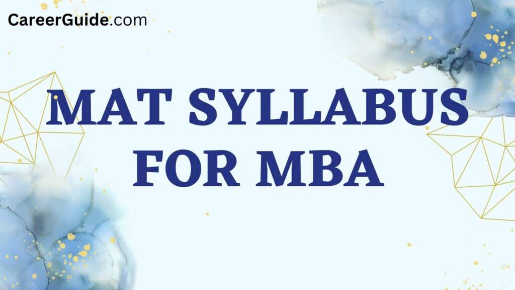 MAT Syllabus For MBA