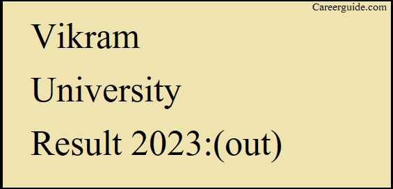 Vikaram University Result 2023