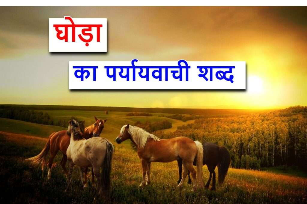 घोड़ा का पर्यायवाची शब्द या घोड़ा का सामनार्थी शब्द