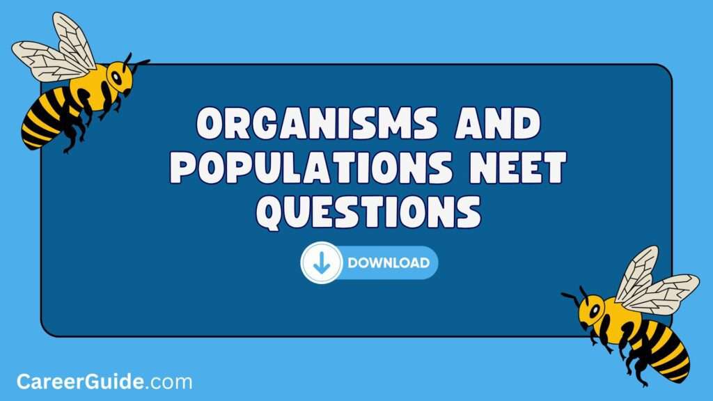 Organisms And Populations Neet Questions